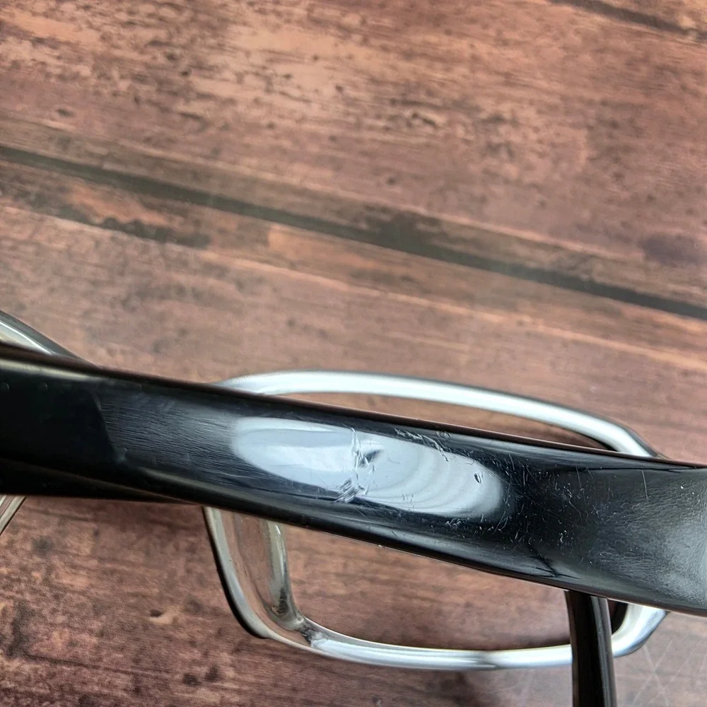 Coach Rosa 583 Black Rectangular Eyeglasses Crystal Logo Monogram 51-17-135